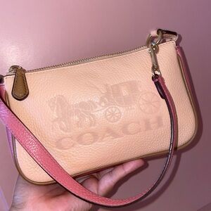 Coach Nolita With Horse And Carriage Blush Multi color pebble leather